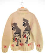 東洋エンタープライズ TOYOENTERPRISE CHESWICK カウチンセーター Made in CANADA 狼柄 ウルフ柄  Wolf Pattern アイボリー 38 ジャケット ホワイト 103MT-3109