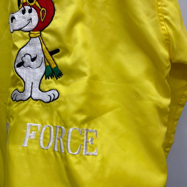 【曜日割引対象外】 ヴィンテージ vintage 60's 70's PEANUTS スヌーピー 刺繍 レーシングジャケット ジャケット イエロー 201MT-4862 VB