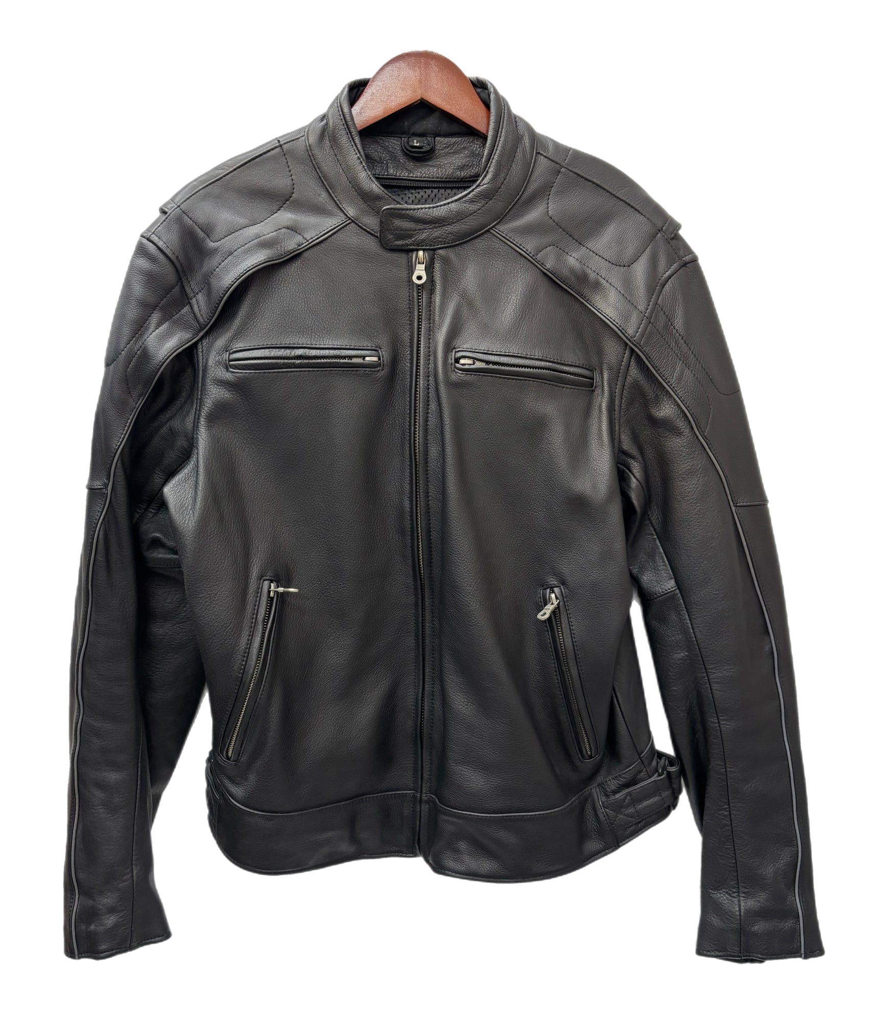 【曜日割引対象外】 ハーレーダビッドソン HARLEYDAVIDSON バックリフレクティブスカルレザージャケット ライナー付 シングルライダース  98099-07VM ブラック Lサイズ 201MT-2854 VB