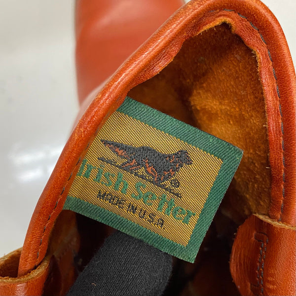 【曜日割引対象外】 レッドウィング RED WING 90's USA製 緑犬タグ 6.5 E ペコスブーツ メンズ靴 ブーツ ペコスタイプ ブラウン 25cmサイズ 201-shoes1474 VB