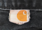 カーハート CarHartt ダブルニー ダメージ ワークパンツ クラッシュ リペア カットオフ パンツ 黒 デニム ブラック 103MB-480