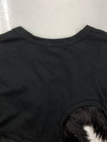 コムデギャルソン COMME des GARCONS HOMME PLUS 23AW CUT-OUT FAKE FUR L/S TEE カットアウトフェイク ファー Tシャツ 長袖 穴あき 黒 PL-T002 ロンT 無地 ブラック Mサイズ 104MT-1608
