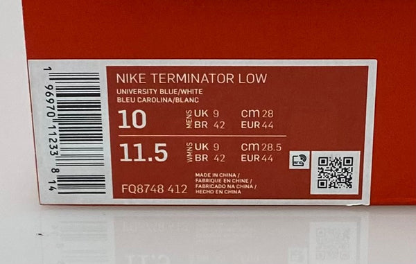 ナイキ NIKE ターミネーター ロー "ユニバーシティブルー" Terminator Low "University Blue" FQ8748-412 メンズ靴 スニーカー ロゴ ブルー 28cm 201-shoes851