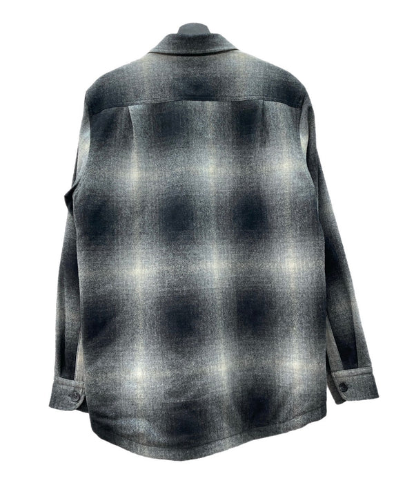 ペンドルトン PENDLETON CPOジャケット オンブレチェック 中綿 シャツジャケット ブラック グレー 黒 灰色 ジャケット チェック マルチカラー Mサイズ 104MT-2245