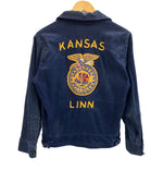 ヴィンテージ vintage 60's 60年代 FFAジャケット ファーマーズジャケット KANSAS LINN TALON ZIP 刺繍 - ジャケット ネイビー 101MT-4176
