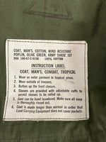 ミリタリー Military 60's 60年代 US ARMY Jungle Fatigue JACKET ジャングルファティーグ ジャケット 3rd ノンリップ Vintage ヴィンテージ DSA-100-67-C-0158 SMALL-LONG ジャケット カーキ Sサイズ 101MT-4366