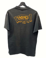 ヴィンテージ vintage 70s 80s Harley Davidson ハーレー ダビッドソン S/S TEE 半袖 Tシャツ Hanes モーターサイクル 黒 L 42-44 Tシャツ プリント ブラック 104MT-1187