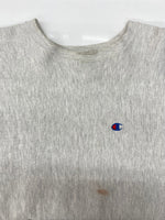 チャンピオン Champion 90s 90年代 刺繍タグ REVERSE WEAVE リバースウィーブ  USA製 目付き 刺繍 灰色 スウェット ロゴ グレー 2XLサイズ 104MT-2281