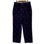 【曜日割引対象外】 ポロラルフローレン POLO RALPH LAUREN 90's ロブスター刺繍 コーデュロイパンツ USA製 ボトムスその他 ネイビー 32/32サイズ 201MB-1188 VB