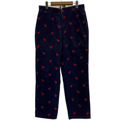 【曜日割引対象外】 ポロラルフローレン POLO RALPH LAUREN 90's ロブスター刺繍 コーデュロイパンツ USA製 ボトムスその他 ネイビー 32/32サイズ 201MB-1188 VB