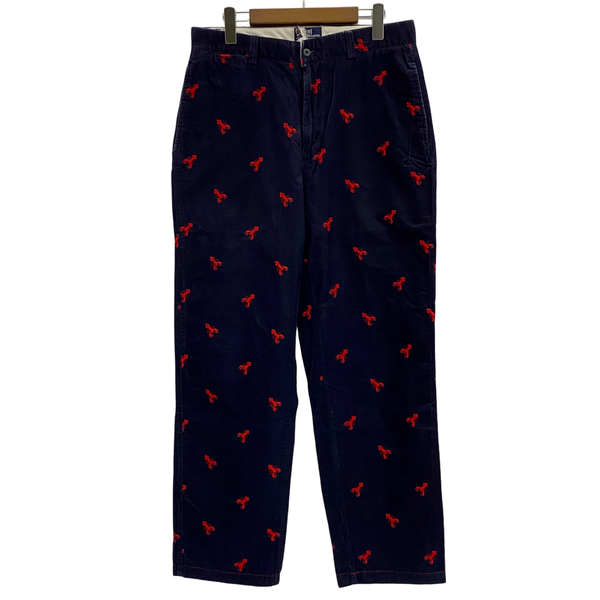 【曜日割引対象外】 ポロラルフローレン POLO RALPH LAUREN 90's ロブスター刺繍 コーデュロイパンツ USA製 ボトムスその他 ネイビー 32/32サイズ 201MB-1188 VB