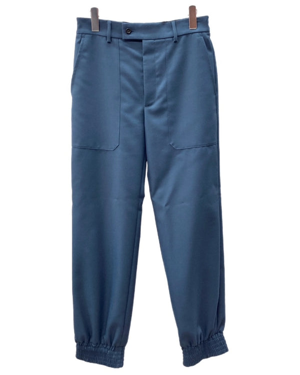 グッチ GUCCI LOOSE FITTING TROUSERS ルーズ フィット トラウザーズ ウール混 ジョガー パンツ 紺 ロゴ 595487 Z408M スラックス ネイビー サイズ 44 104MB-155