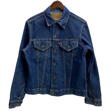 【曜日割引対象外】 リーバイス Levi's 70's 70505 BIG E ケアタグ 濃紺 USA製 デニム ジャケット ブルー 40サイズ 201MT-4718 VB