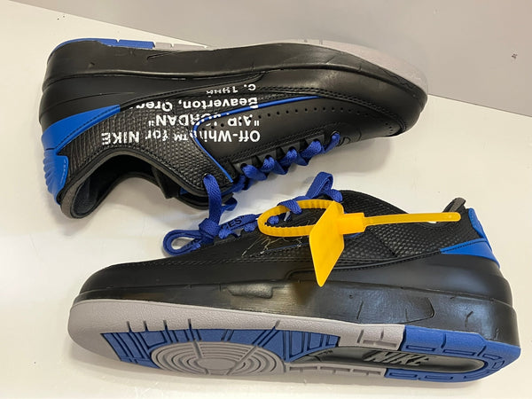 ナイキ NIKE Off-White × Nike Air Jordan 2 Low Black and Varsity Royal オフホワイト エアジョーダン2 DJ4375-004 メンズ靴 スニーカー ブラック 25.5cm 101-shoes1742