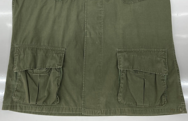 ミリタリー Military US ARMY JUNGLE FATIGUE JACKET ジャングル ファティーグ ジャケット ヴィンテージ 米軍 軍物 シャツ 緑 ジャケット 無地 カーキ Mサイズ 104MT-1762