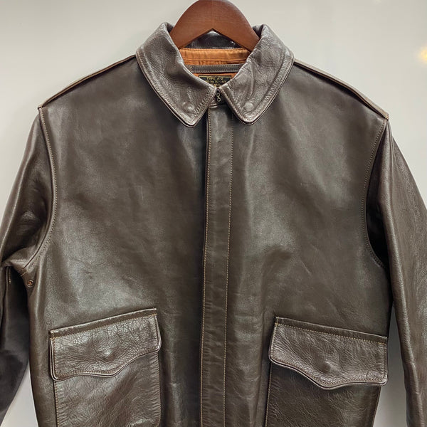 【曜日割引対象外】 リアルマッコイズ THE REAL McCOY'S トイズマッコイ Toys McCoy TYPE A-2 レザーフライト 30-1415 ジャケット ブラウン 40サイズ 201MT-3953 VB