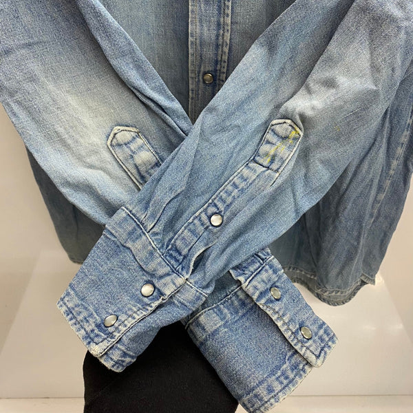 【曜日割引対象外】 ビッグマック BIG MAC 70's JCPenney デニムウエスタンシャツ 長袖シャツ ブルー 201MT-4641 VB