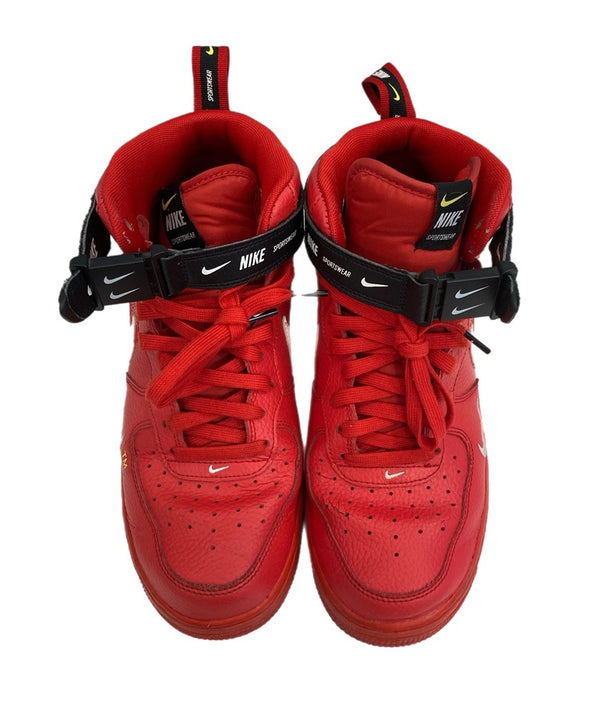 ナイキ NIKE Air Force 1 Mid Utility University Red ナイキ エアフォース1 ミッド ユーティリティ ユニバーシティ レッド 804609-605 メンズ靴 スニーカー レッド 28cm 101sh-1882