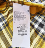 メゾン・マルジェラ Maison Margiela   Check Button Down Shirt チェック柄 ボタンアップシャツ S50DL0332 S48505 40 長袖シャツ イエロー 103MT-3246