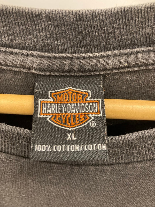 ハーレーダビッドソン Harley-Davidson ロゴ プリントTシャツ 黒 US古着 XL Tシャツ ブラック LLサイズ 101MT-2993