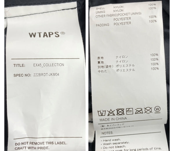 ダブルタップス WTAPS 22AW BIVOUAC RIPSTOP JACKET ビバーク リップストップ ジャケット 黒 222BRDT-JKM04 size_02 ジャケット ロゴ ブラック 104MT-2125