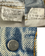 リーバイス Levi's 80's 80年代 501 黒カン 赤耳 ボタン裏524刻印 VINTAGE ヴィンテージ デニム ブルー - 101MB-647
