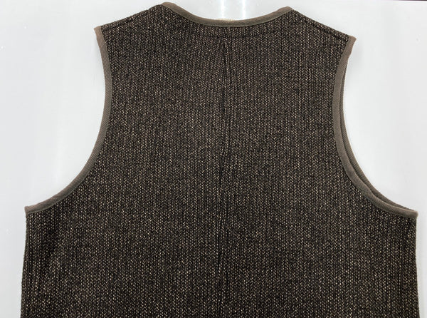 ブラウンズビーチ BROWN'S BEACH JACKET ビーチクロスベスト 三角タグ 刻印ボタン ゴマ塩 茶色 サイズ 38 ベスト 無地 ブラウン 104MT-1939