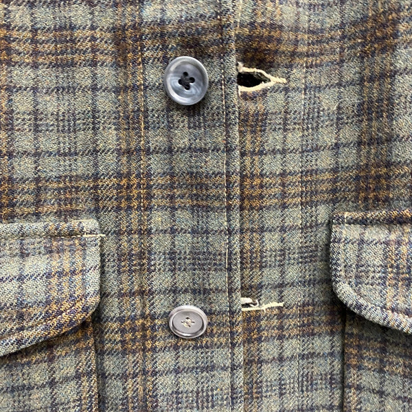 【曜日割引対象外】 ウールリッチ WOOLRICH 50's ウール チェックジャケット CPO Wool Jacket ジャケット グリーン 40サイズ 201MT-4278 VB