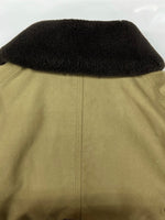 ゲルガ GERUGA SHAWL COLLAR FUR COAT ショール カラー ファー コート デッキジャケット ジップアップ 裏ボア アウター 緑 GR-J-44 サイズ 4 ジャケット 無地 カーキ 104MT-1811