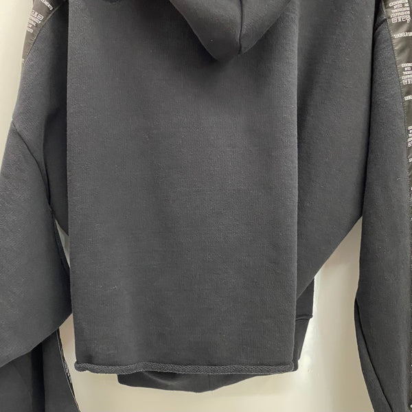 ヴェトモン VETEMENTS 18SS Tape Hoodie アシンメトリー パーカ ブラック Sサイズ 201MT-4023