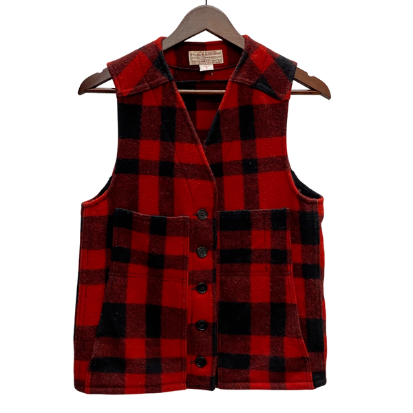 【曜日割引対象外】 フィルソン FILSON マッキーノ ウールベスト USA製 20004P ベスト レッド Sサイズ 201MT-4546 VB