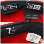【中古】シュプリーム SUPREME × NEW ERA No Comp Box Logo G2709232021 帽子 メンズ帽子 キャップ レッド 7 1/2サイズ 201goods-826