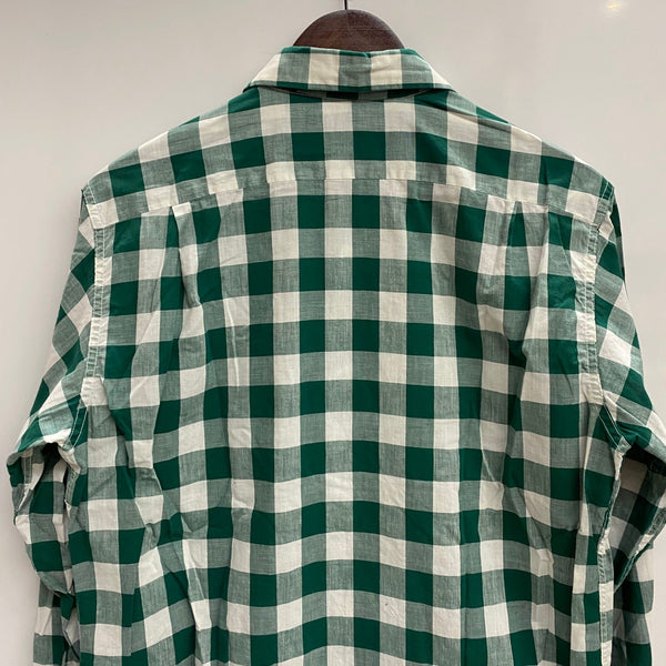 【曜日割引対象外】 ヴィンテージ vintage ~50's McGREGOR USA製 ブロックチェック オープンカラーシャツ 長袖シャツ グリーン Mサイズ 201MT-4369 VB