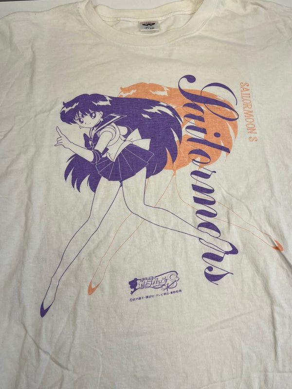 US US古着 90's 90年代 BANPRESTO オフィシャル 美少女戦士セーラームーン セーラーマーズ アニメT Free Tシャツ ホワイト フリーサイズ 101MT-4564