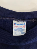 チャンピオン Champion 90s～ ヴィンテージ vintage 刺繍タグ リバースウィーブ REVERSE WEAVE US古着 USA製 スクリプトロゴ スウェット ネイビー Lサイズ 101MT-3465