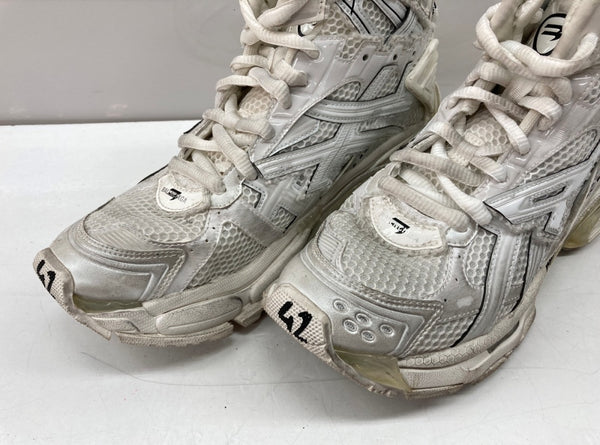 バレンシアガ BALENCIAGA Runner High ランナー ハイカット ダッド シューズ カットオフ ランニング 白 695764 メンズ靴 スニーカー ホワイト 27.5cm 104S-710