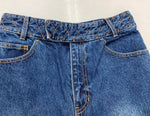 ボーダーズアットバルコニー BORDERS at BALCONY 22SS FLARE DENIM PANTS フレア デニムパンツ ジーンズ JEANS キルティングステッチ BLUE 青 INDIGO インディゴ SIZE38 BD2121-3E-09 デニム ロゴ ブルー 104LB-23