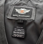 ハーレーダビッドソン Harley-Davidson レースアップレザーベスト バイカー カウハイドレザー GM00090501 ベスト ブラック Mサイズ 103MT-2348