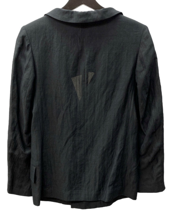 ワイズ Y's ヨウジヤマモト Yohji Yamamoto テーラード リネン LINEN 麻 レーヨン 日本製 BLACK 黒 YH-J09-325 ジャケット 無地 ブラック SIZE3 104LT-153