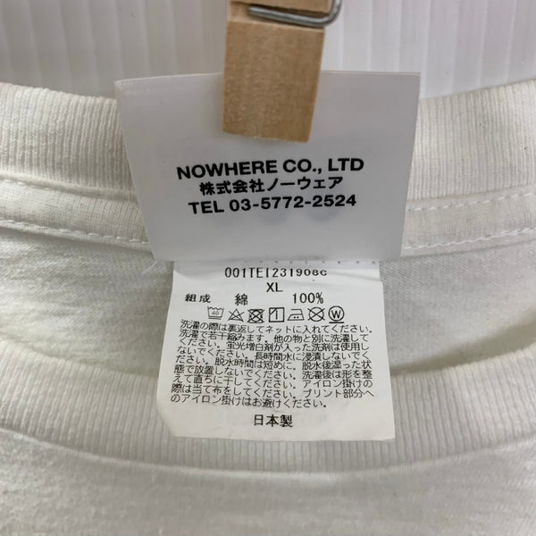 アベイシングエイプ A BATHING APE COMME des GARCONS コラボ Tシャツ ホワイト XLサイズ 201MT-4800