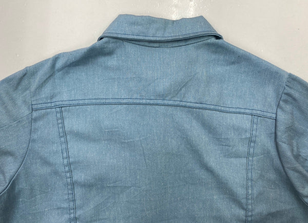 ヴィンテージ vintage 70s 70年代 SEARS コットン トラッカージャケット ワークジャケット 水色 ジャケット 無地 ブルー 104MT-1353