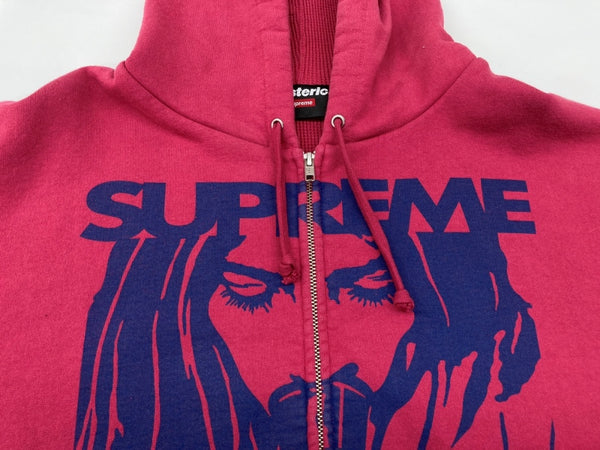 シュプリーム SUPREME × HYSTERIC GLAMOUR ヒステリックグラマー 24FW Thermal Lined Zip Up Hooded Sweatshirt 赤 パーカ プリント レッド Lサイズ 104MT-1689
