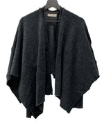 コムデギャルソン COMME des GARCONS 2003年製 変形 デザイン ボレロ オープンフロント ウール ナイロン 日本製 GRAY 炭 GK-T044 カーディガン アシンメトリー グレー 104LT-180