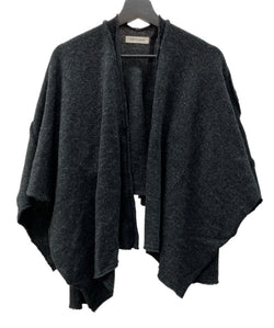 コムデギャルソン COMME des GARCONS 2003年製 変形 デザイン ボレロ オープンフロント ウール ナイロン 日本製 GRAY 炭 GK-T044 カーディガン アシンメトリー グレー 104LT-180