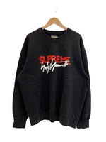 シュプリーム SUPREME ×yohji yamamoto 21AW CREWNECK ビッグロゴスウェット コラボモデル XL スウェット ブラック 101MT-5020