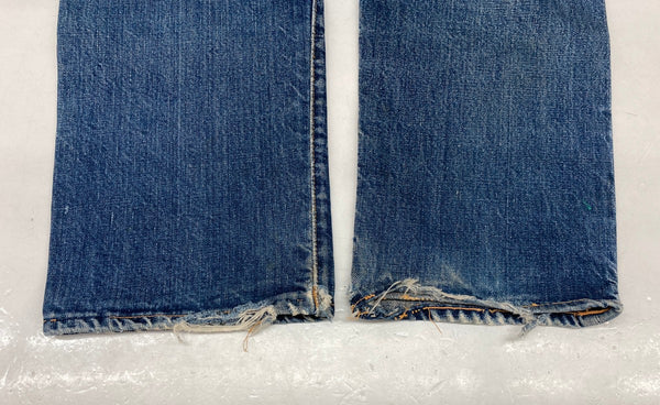 リーバイス Levi's  BIG E 60s 60年代 Vintage ヴィンテージ ジーンズ デニムパンツ ボタン裏2 赤耳 足長R 青 無地 デニム ブルー サイズ不明 104MB-114