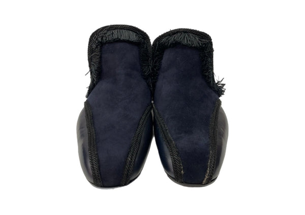 ボッテガヴェネタ BOTTEGA VENETA DRESS SHOES ドレス シューズ フリンジ スエード スリッポン 紺 メンズ靴 ローファー ネイビー サイズ 40 104S-1004