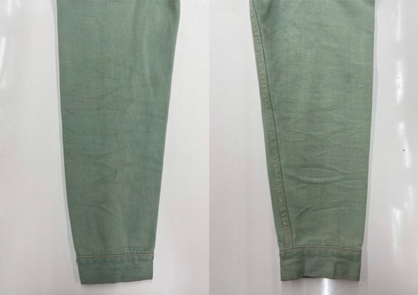 ダブルアールエル RRL SANTAFE WORK JACKET サンタフェ ワーク ジャケット デニム Gジャン ボタン 加工 Ralph Lauren ターコイズ 緑 ジャケット 無地 グリーン Mサイズ 104MT-2071