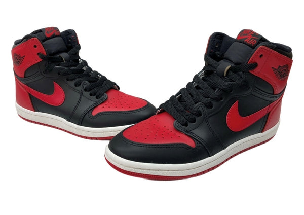 ナイキ NIKE 24年製 AIR JORDAN 1 HIGH 85 BRED エア ジョーダン ハイ ブレッド AJ1 シューズ 赤 黒 HV6674-067 メンズ靴 スニーカー ブラック 25.5cm 104S-1025