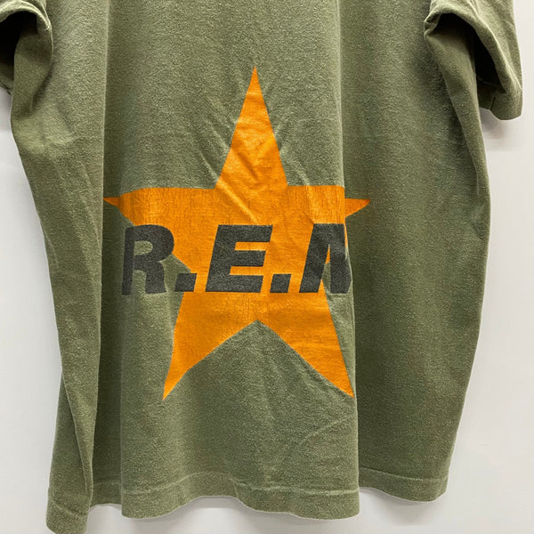 【曜日割引対象外】 ヴィンテージ vintage 90's R.E.M. FRUIT OF THE LOOM Monster Promotion Star Tシャツ カーキ XLサイズ 201MT-4283 VB